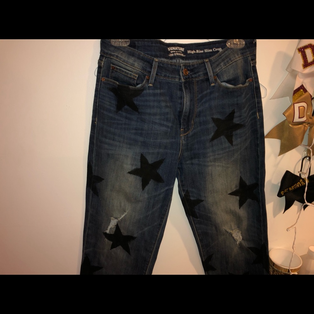 Hand painted star jeans
